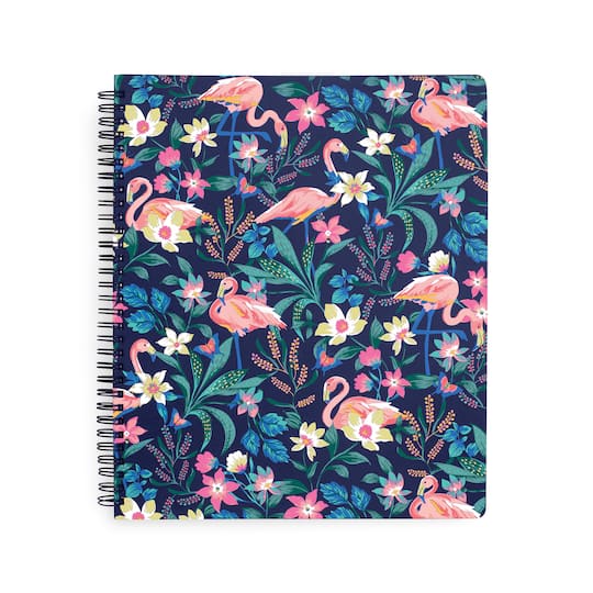 Vera Bradley&#xAE; Flamingo Garden Spiral Notebook with Pocket